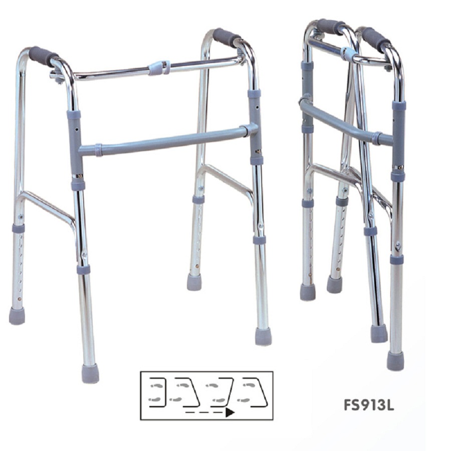 Cadru de mers pliabil, ajustabil pe înălțime, cu funcție de pășire, FS913L - Echipamente ortopedice
